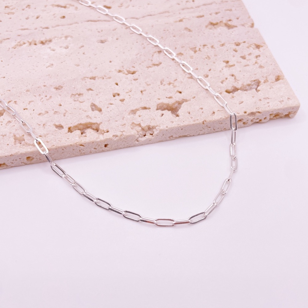 Sterling Silver Paperclip Necklace